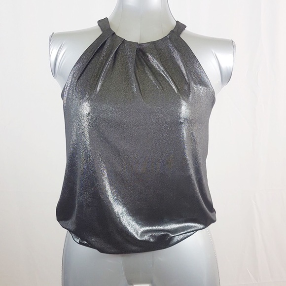 Renuar Tops - Renuar - Black with metallic tone top